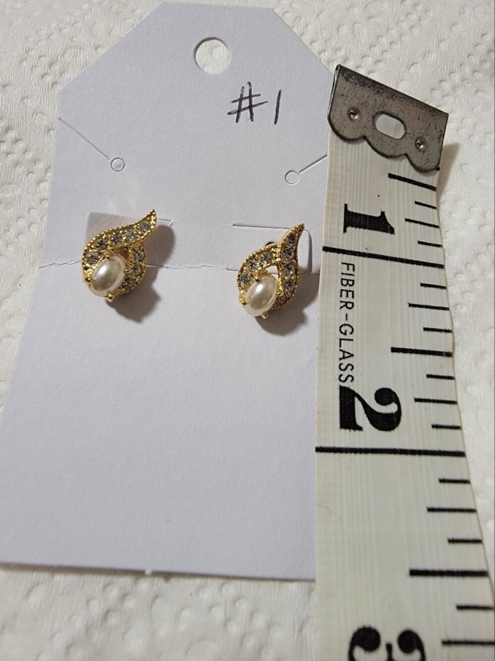 Gold Teardrop Faux PearStud Earrings & Faux Pearl Stud- Elegant Women Jewelry